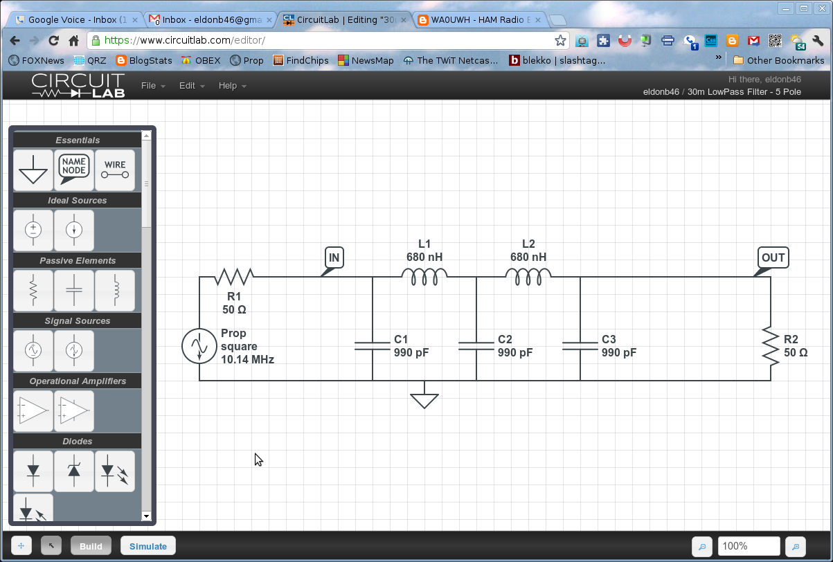 WA0UWH Electronics & HAM Radio Blog CircuitLab Software